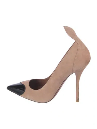 Pre-owned Alaïa Suede Pumps In Neutrals