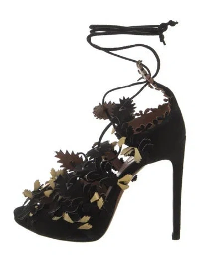 Pre-owned Alaïa Suede Sandals In Black