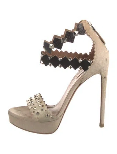 Pre-owned Alaïa Suede Sandals In Black