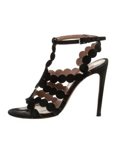 Pre-owned Alaïa Suede Sandals In Black
