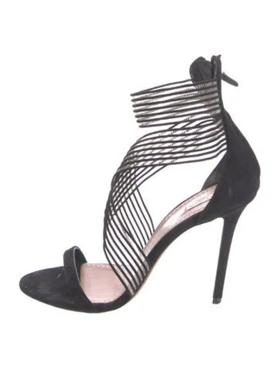 Pre-owned Alaïa Suede Sandals In Black