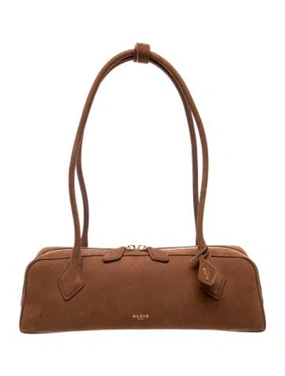Pre-owned Alaïa Suede Shoulder Bag In Brown