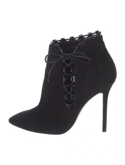 Pre-owned Alaïa Suede Snow Boots In Black