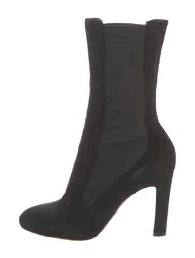 Pre-owned Alaïa Suede Sock Boots In Black