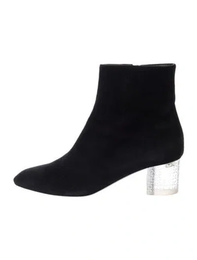 Pre-owned Alaïa Suede Sock Boots In Black