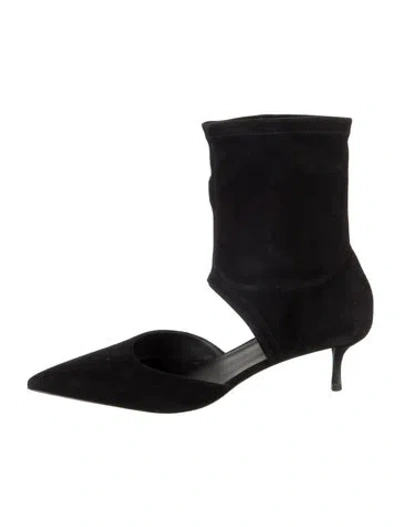 Pre-owned Alaïa Suede Sock Boots In Black