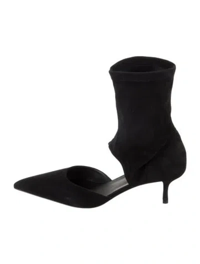 Pre-owned Alaïa Suede Sock Boots In Black