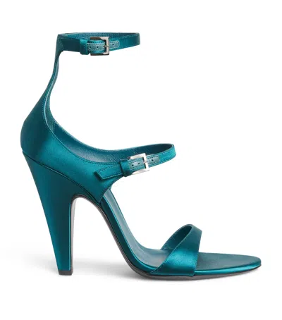 Alaïa Suede Strappy Heeled Sandals 110 In Green