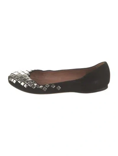 Pre-owned Alaïa Suede Studded Accents Ballet Flats In Black