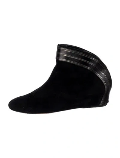 Pre-owned Alaïa Suede Studded Accents Boots In Black