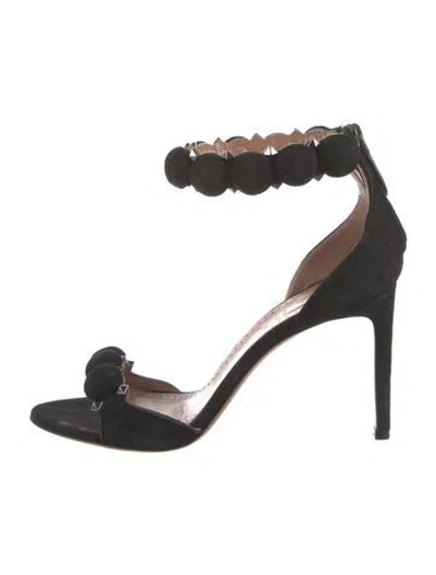 Pre-owned Alaïa Suede Studded Accents D'orsay Pumps In Black