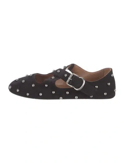 Pre-owned Alaïa Suede Studded Accents Mary Jane Flats In Multicolor