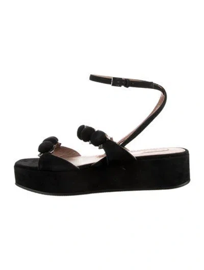 Pre-owned Alaïa Suede Studded Accents Sandals In Black