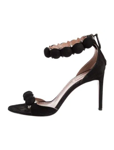Pre-owned Alaïa Suede Studded Accents Sandals In Black