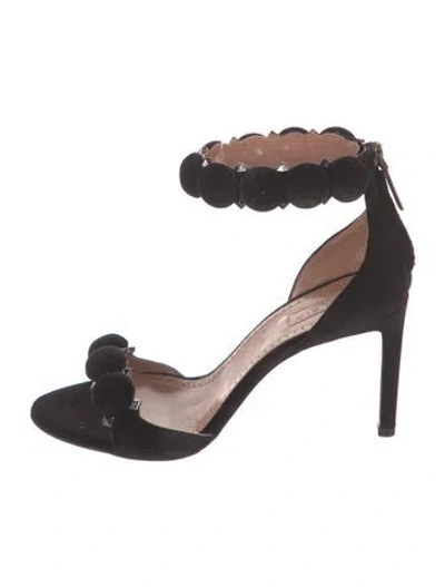 Pre-owned Alaïa Suede Studded Accents Sandals In Black