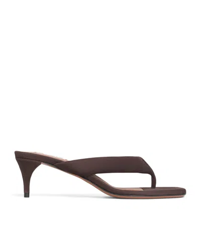 Alaïa Suede Thong Mules 55 In Multi