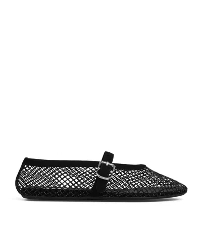 Alaïa Suede Vienne Ballet Flats In Black