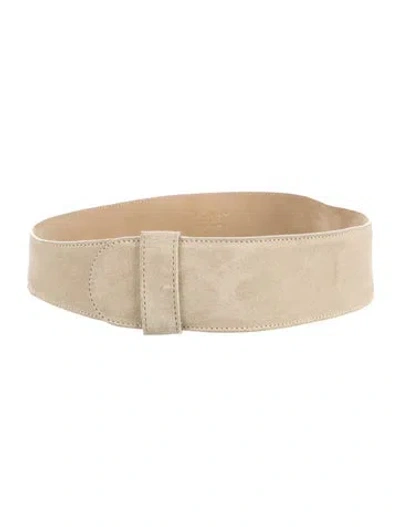 Pre-owned Alaïa Suede Waist Belt In Neutrals