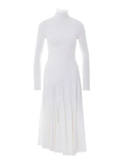 Alaïa Suéter Con Cuello Alto - Blanco