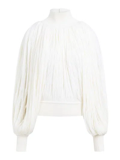 Alaïa Suéter Cuello Redondo - Blanco In White