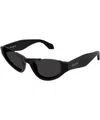 Alaïa Semi-rimmed Acetate Cat-eye Sunglasses