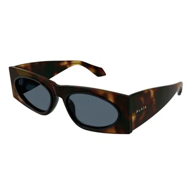 Alaïa Alaia Sunglasses  Aa0085s 004 Havana Havana Blue 57/19/140 In Orange
