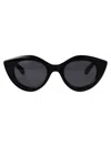 Alaïa Alaia Black-black-grey Recycled Acetate Sunglasses In Black