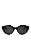 Alaïa Alaia Black-black-grey Recycled Acetate Sunglasses In Black