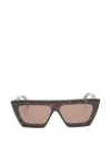 Alaïa Rectangular Acetate Sunglasses In Black