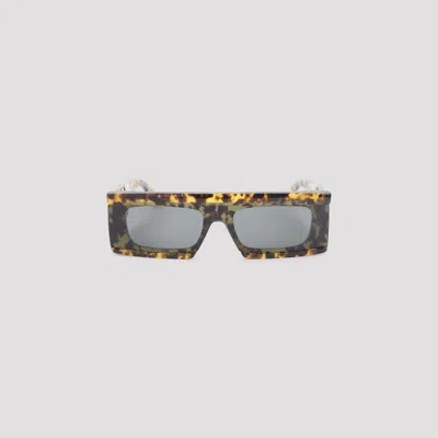 Alaïa Rectangular Sunglasses Tortoiseshell Frame Wide Arms In Multi