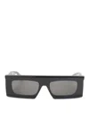 Alaïa Rectangular Frame Dark Lenses Sunglasses Design In Black