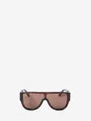 Alaïa Sunglasses Havana Mask In Black