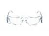 Alaïa With Geometric Shape Sunglasses In Light Blue Light Blue