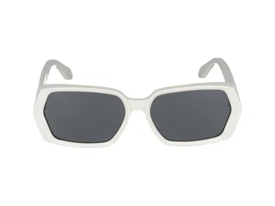Alaïa Sunglasses In White White Grey