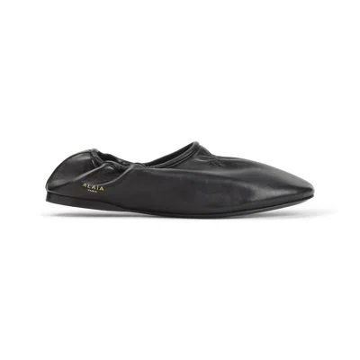 Alaïa Supple Slippers In Leather In Black