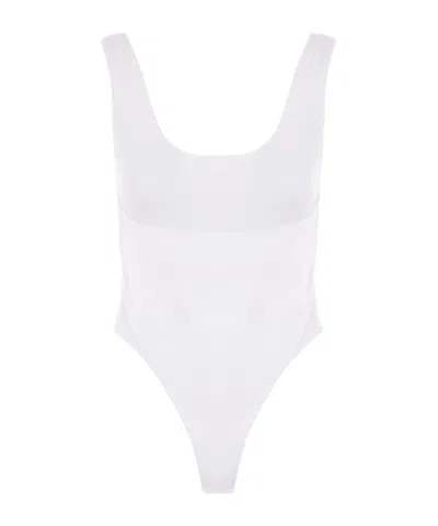 Alaïa Suspender Jumpsuit In White
