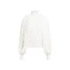 Alaïa Fringed Yarn Knit Merino Wool Top In White