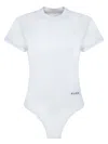 Alaïa Logo-embroidered Bodysuit T-shirt In White