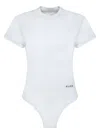 Alaïa Logo-embroidered Bodysuit T-shirt In White