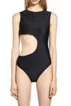 Alaïa Women Black One-piece Swimsuit With Cut-out In Black