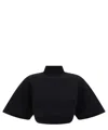 Alaïa Alaia Womens Noir Alaia Relaxed-fit Cropped Cotton-jersey T-shirt In Black