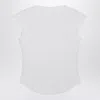 Alaïa Basic T-shirt With Curved Hem In White