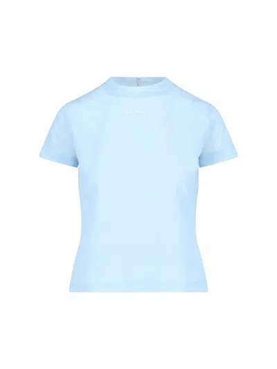 Alaïa Slim Logo T-shirt In Blue