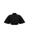 Alaïa Alaia Womens Noir Alaia Relaxed-fit Cropped Cotton-jersey T-shirt In Noir Alaia