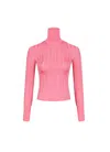 Alaïa Crinoline Turtleneck Sweater In Pink