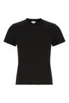 Alaïa Black Cotton T-shirt With Logo In Black