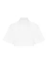 Alaïa Alaia Womens Blanc Relaxed-fit Cropped Cotton-jersey T-shirt In White