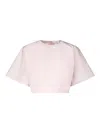 Alaïa Taffet T-shirt In Pink