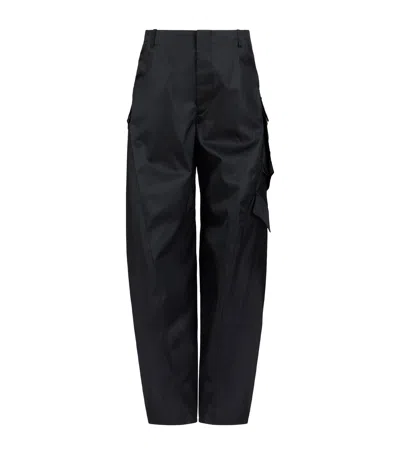 Alaïa Taffeta Cargo Trousers In Black