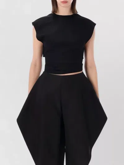 Alaïa Tailored Cropped Top And Belted Trousers In Black